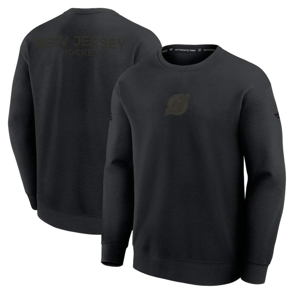 New Jersey Devils Fanatics Authentic Pro Road Tri-Blend Sweatshirt - Black | Fanatics on sale