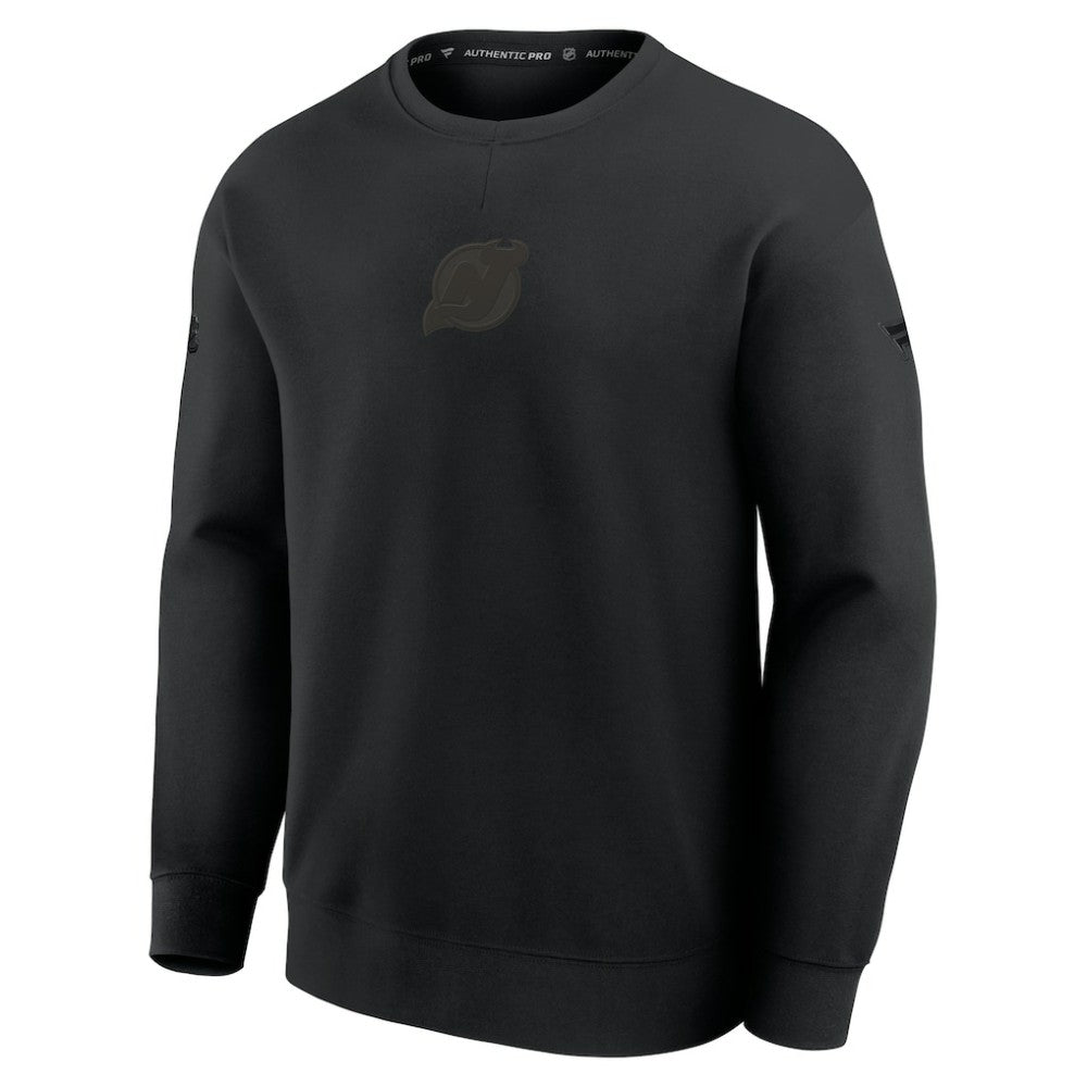New Jersey Devils Fanatics Authentic Pro Road Tri-Blend Sweatshirt - Black | Fanatics on sale