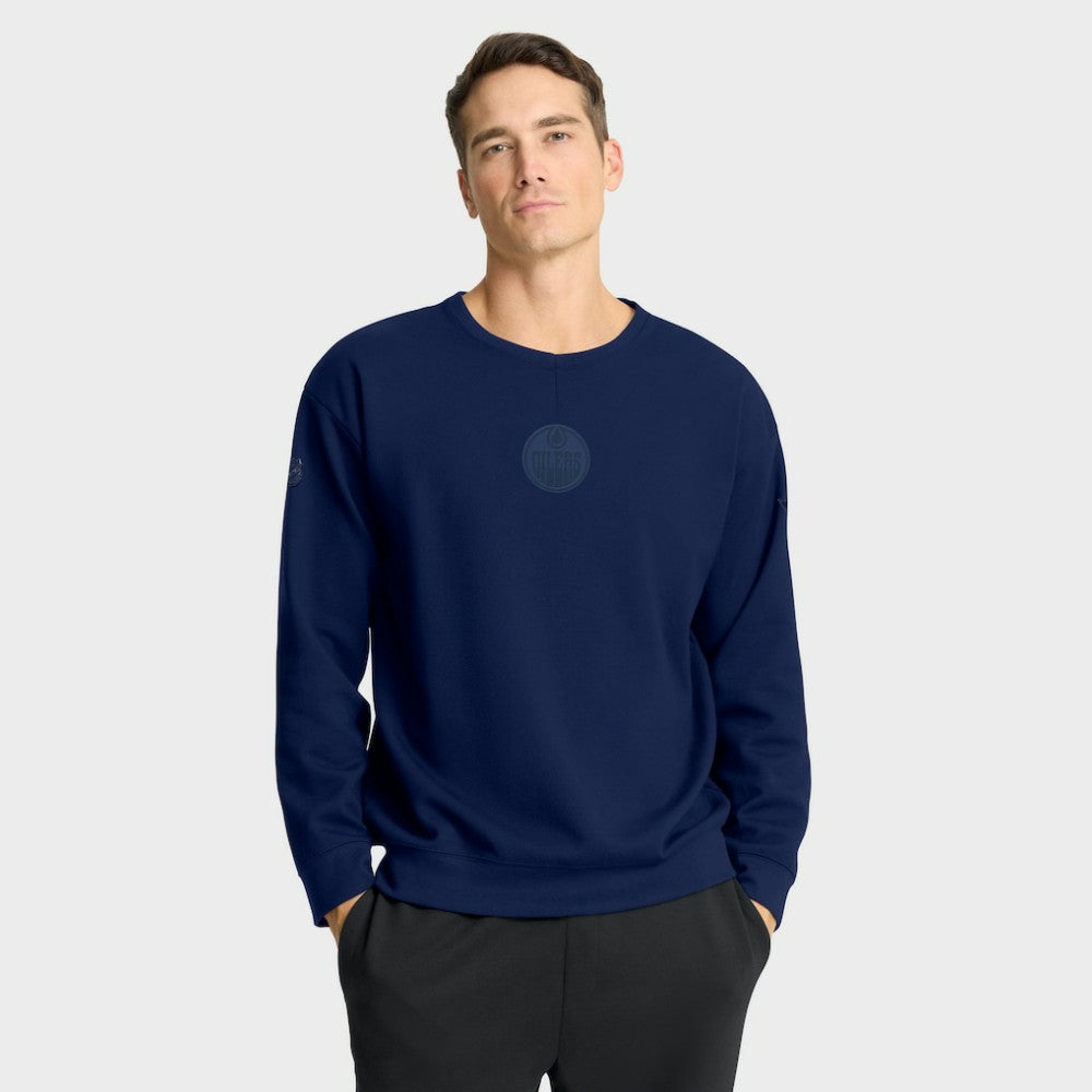 Edmonton Oilers Fanatics Authentic Pro Road Tri-Blend Sweatshirt - Navy | Fanatics Lifestyle