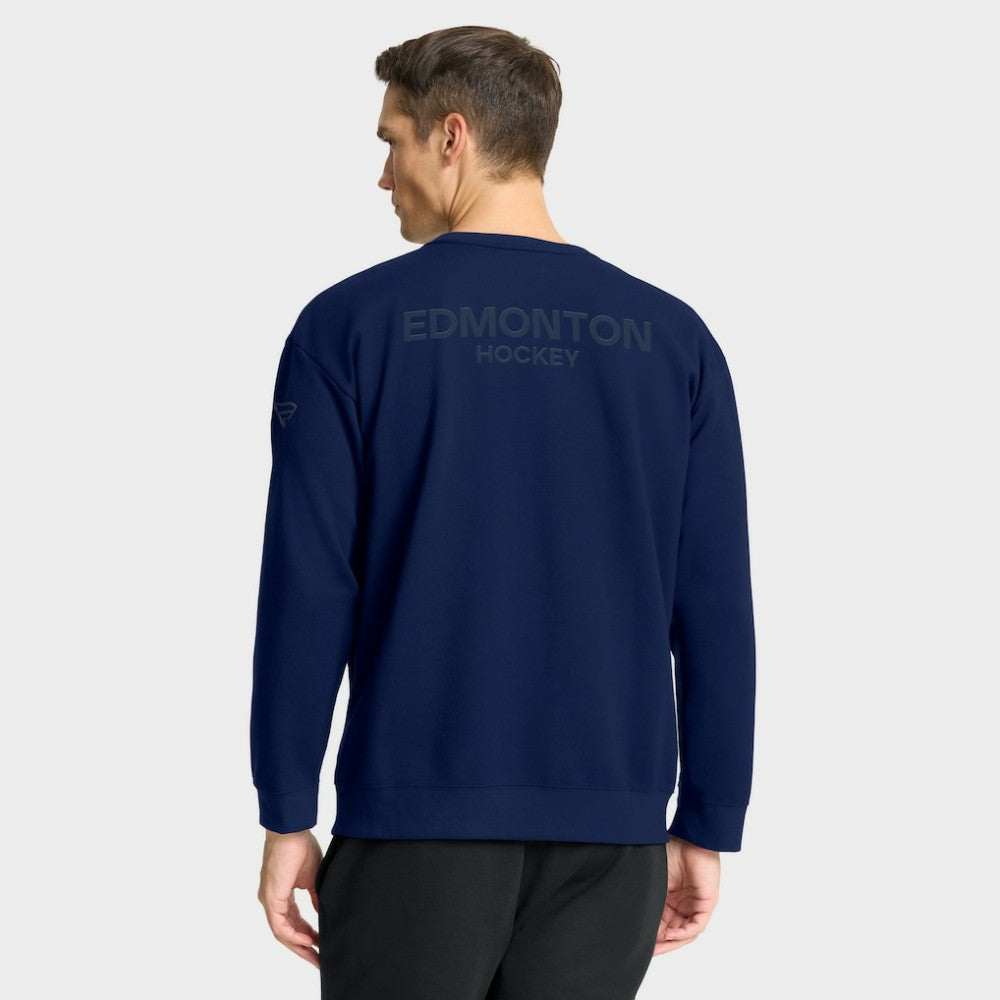 Edmonton Oilers Fanatics Authentic Pro Road Tri-Blend Sweatshirt - Navy | Fanatics Lifestyle