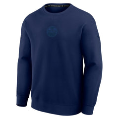 Edmonton Oilers Fanatics Authentic Pro Road Tri-Blend Sweatshirt - Navy | Fanatics Lifestyle