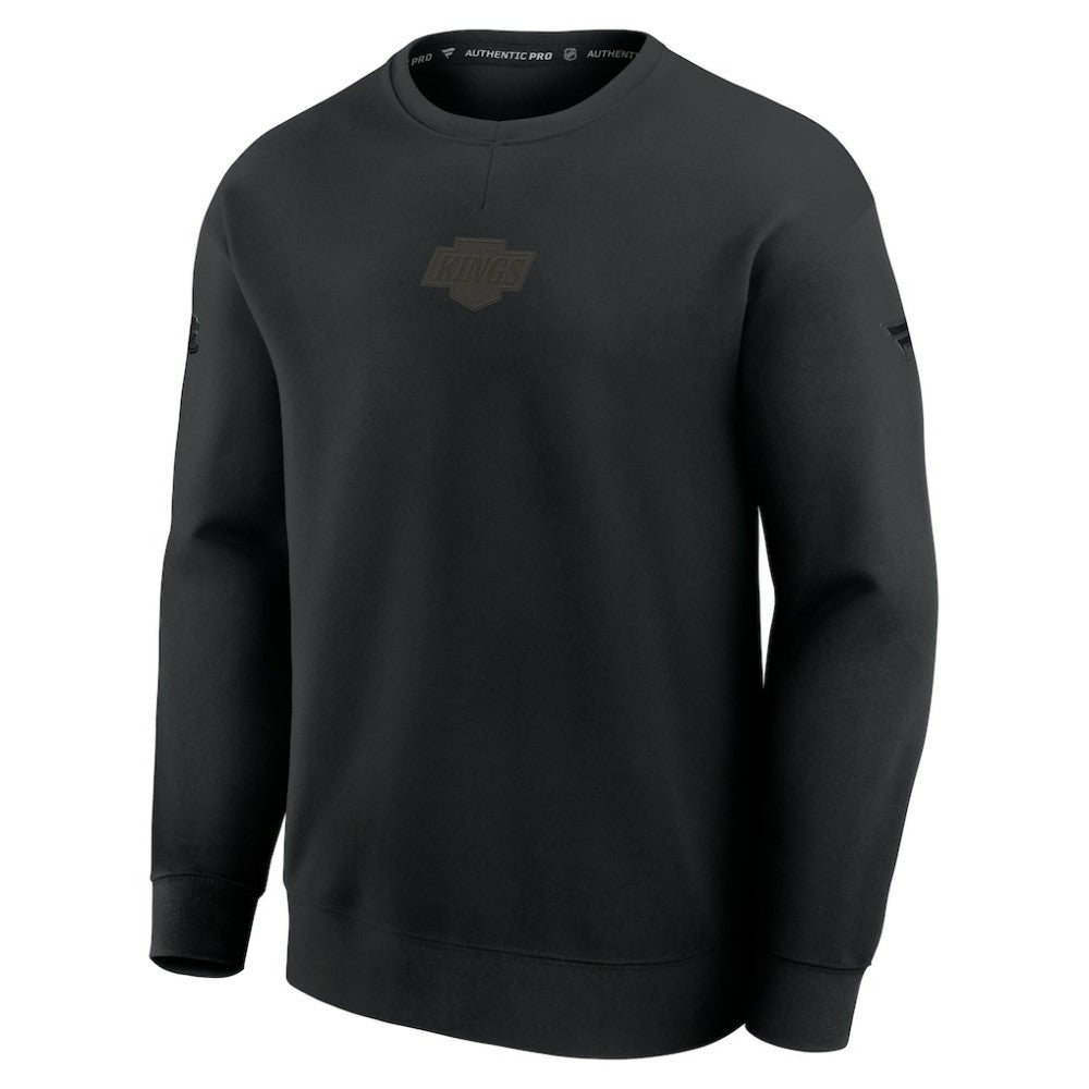 Los Angeles Kings Fanatics Authentic Pro Road Tri-Blend Sweatshirt - Black | Fanatics Lifestyle