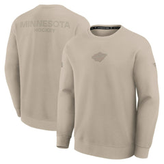 Minnesota Wild Fanatics Authentic Pro Road Tri-Blend Sweatshirt - Tan | Fanatics sale