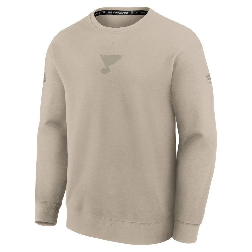 St. Louis Blues Fanatics Authentic Pro Road Tri-Blend Sweatshirt - Tan | Fanatics online