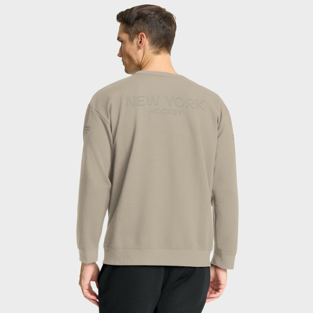 New York Islanders Fanatics Authentic Pro Road Tri-Blend Sweatshirt - Tan | Fanatics Lifestyle