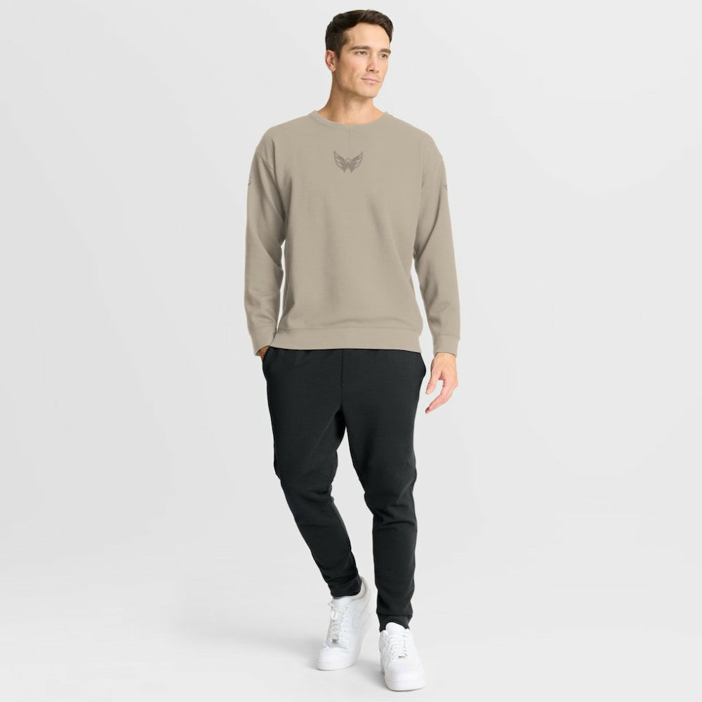 Washington Capitals Fanatics Authentic Pro Road Tri-Blend Sweatshirt - Tan | Fanatics Clearance