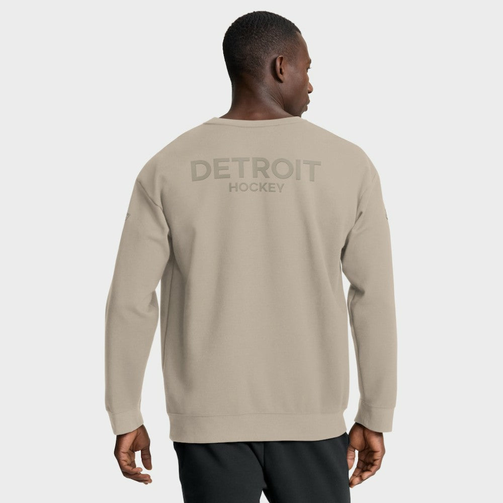 Detroit Red Wings Fanatics Authentic Pro Road Tri-Blend Sweatshirt - Tan | Fanatics Clearance
