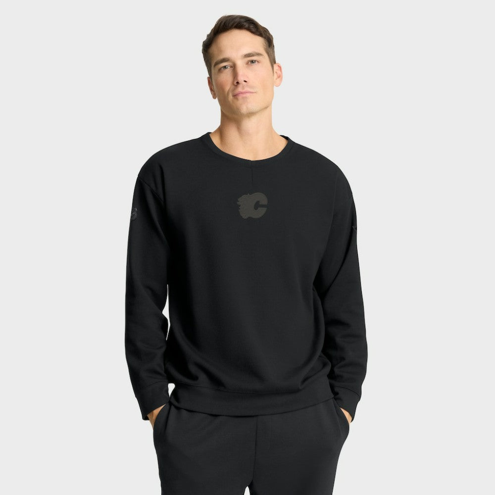 Calgary Flames Fanatics Authentic Pro Road Tri-Blend Sweatshirt - Black | Fanatics sale