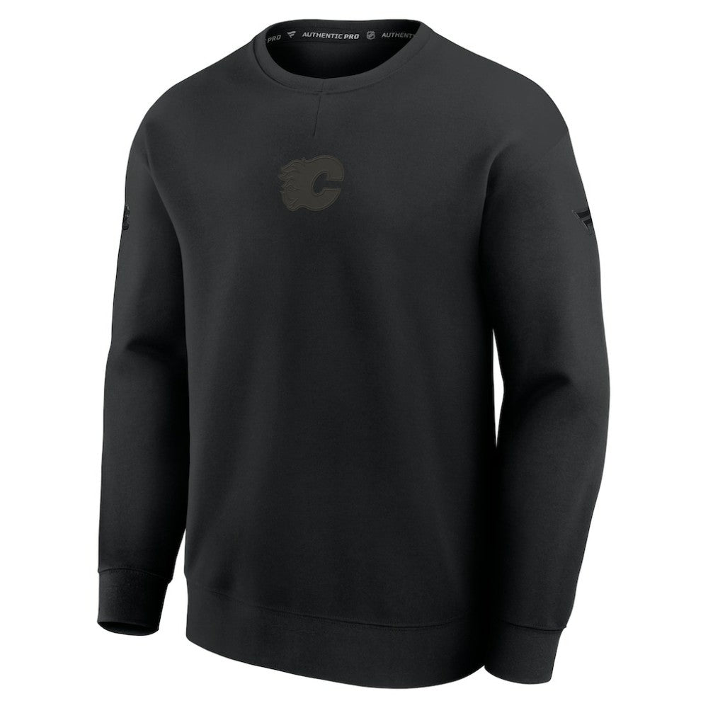 Calgary Flames Fanatics Authentic Pro Road Tri-Blend Sweatshirt - Black | Fanatics sale