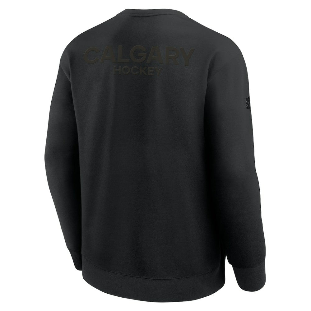 Calgary Flames Fanatics Authentic Pro Road Tri-Blend Sweatshirt - Black | Fanatics sale