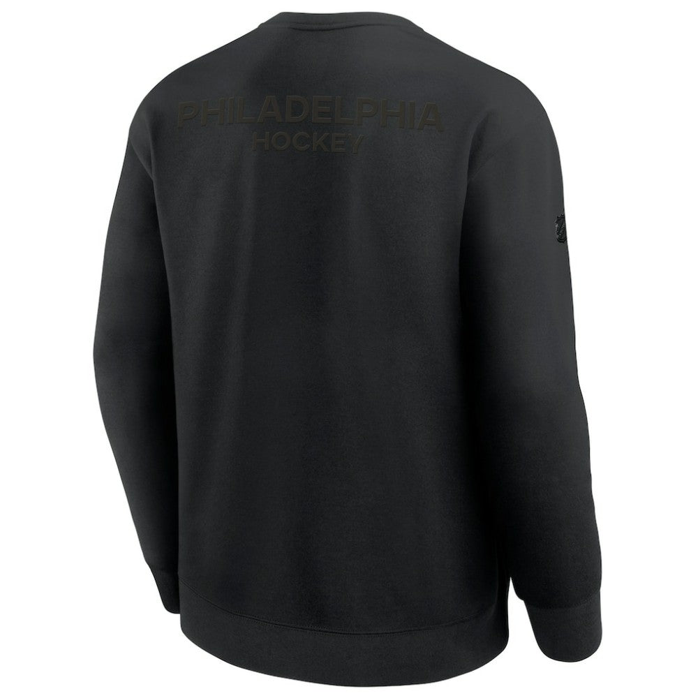 Philadelphia Flyers Fanatics Authentic Pro Road Tri-Blend Sweatshirt - Black | Fanatics Clearance