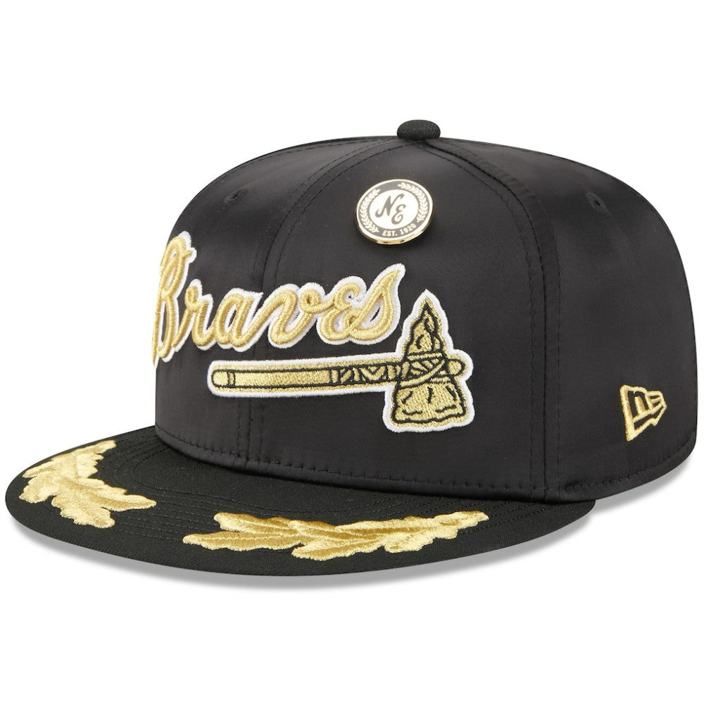 Atlanta Braves New Era 2025 59FIFTY Day Gold Leaf 59FIFTY Fitted Hat Near Me