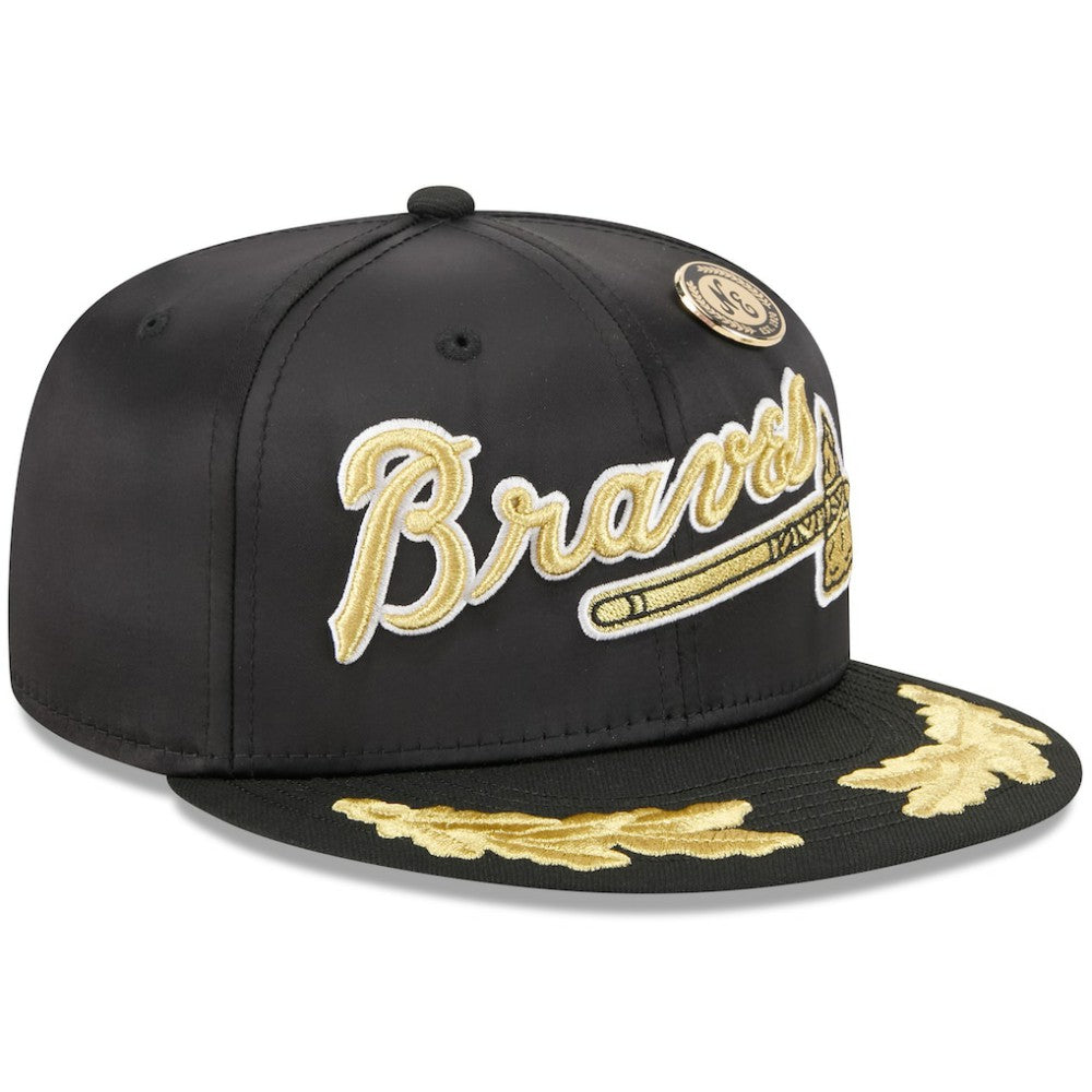 Atlanta Braves New Era 2025 59FIFTY Day Gold Leaf 59FIFTY Fitted Hat Near Me