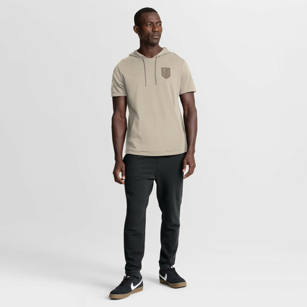 Vegas Golden Knights Fanatics Authentic Pro Road Short Sleeve Hoodie - Tan | Fanatics sale