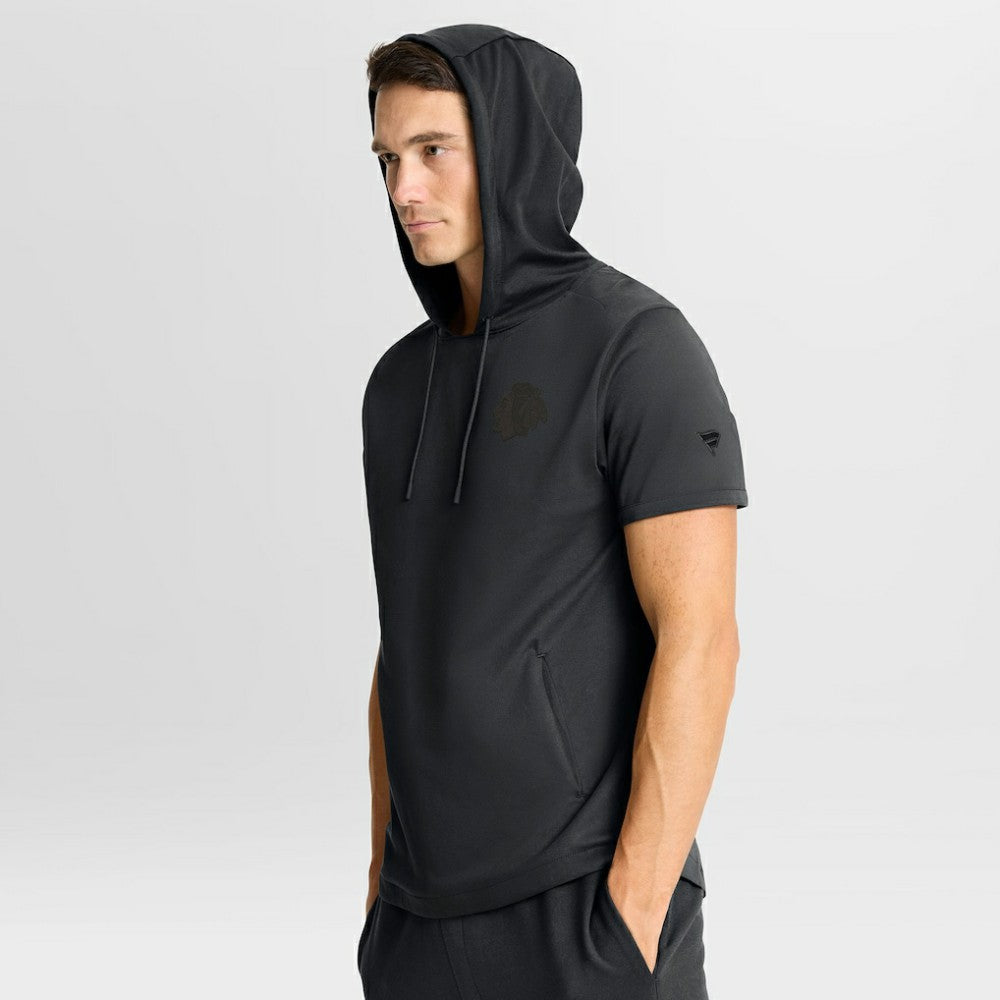 Chicago Blackhawks Fanatics Authentic Pro Road Short Sleeve Hoodie - Black | Fanatics sale
