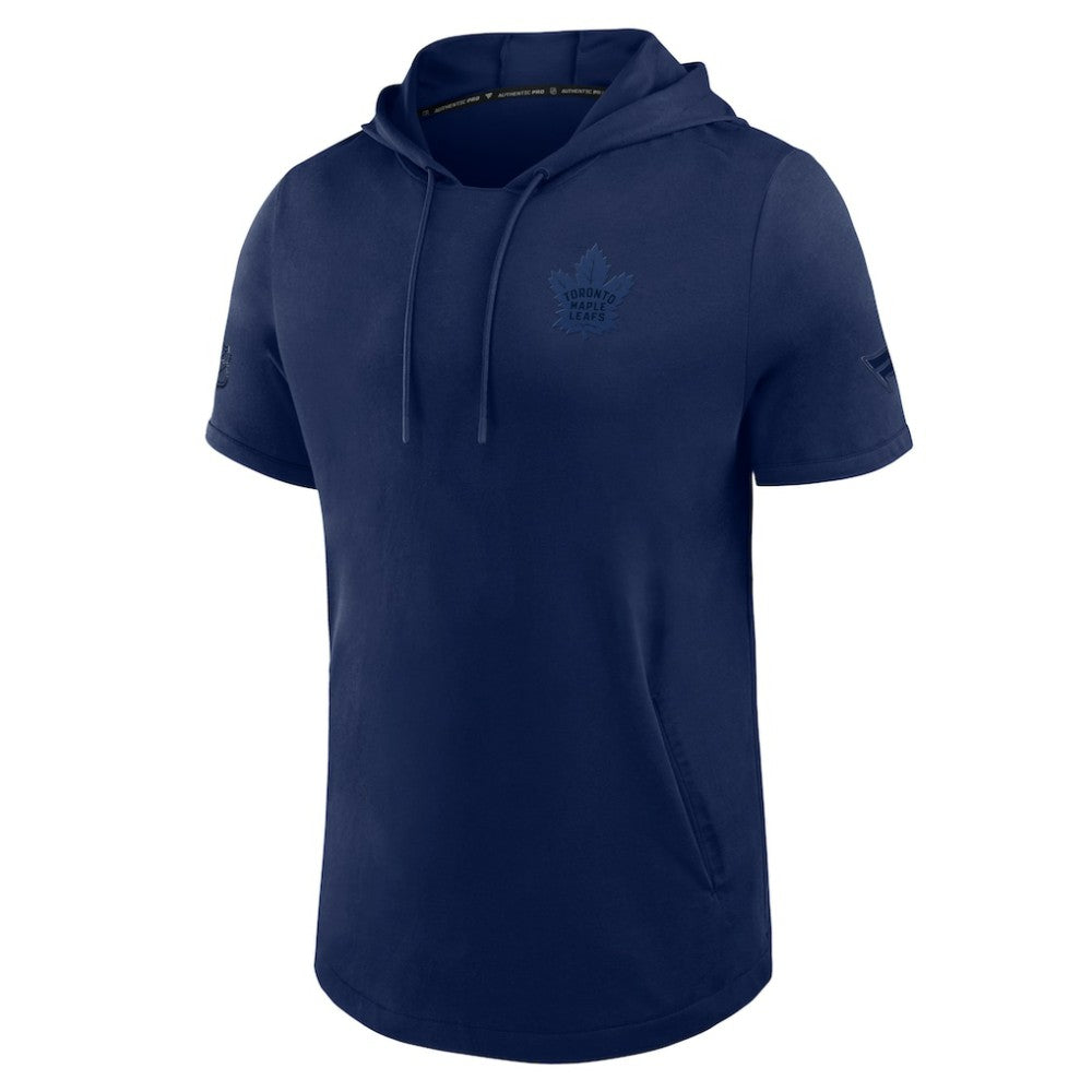 Toronto Maple Leafs Fanatics Authentic Pro Road Short Sleeve Hoodie - Navy | Fanatics Lifestyle