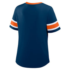 Chicago Bears Women's Redzone Draw Play Athena Lace-Up T-Shirt - Navy - Fanatics