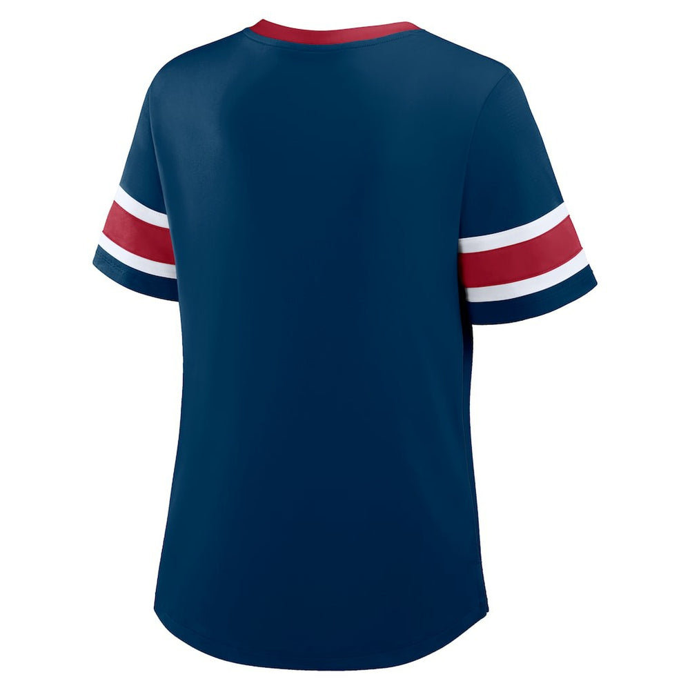 Houston Texans Women's Redzone Draw Play Athena Lace-Up T-Shirt - Navy - Fanatics