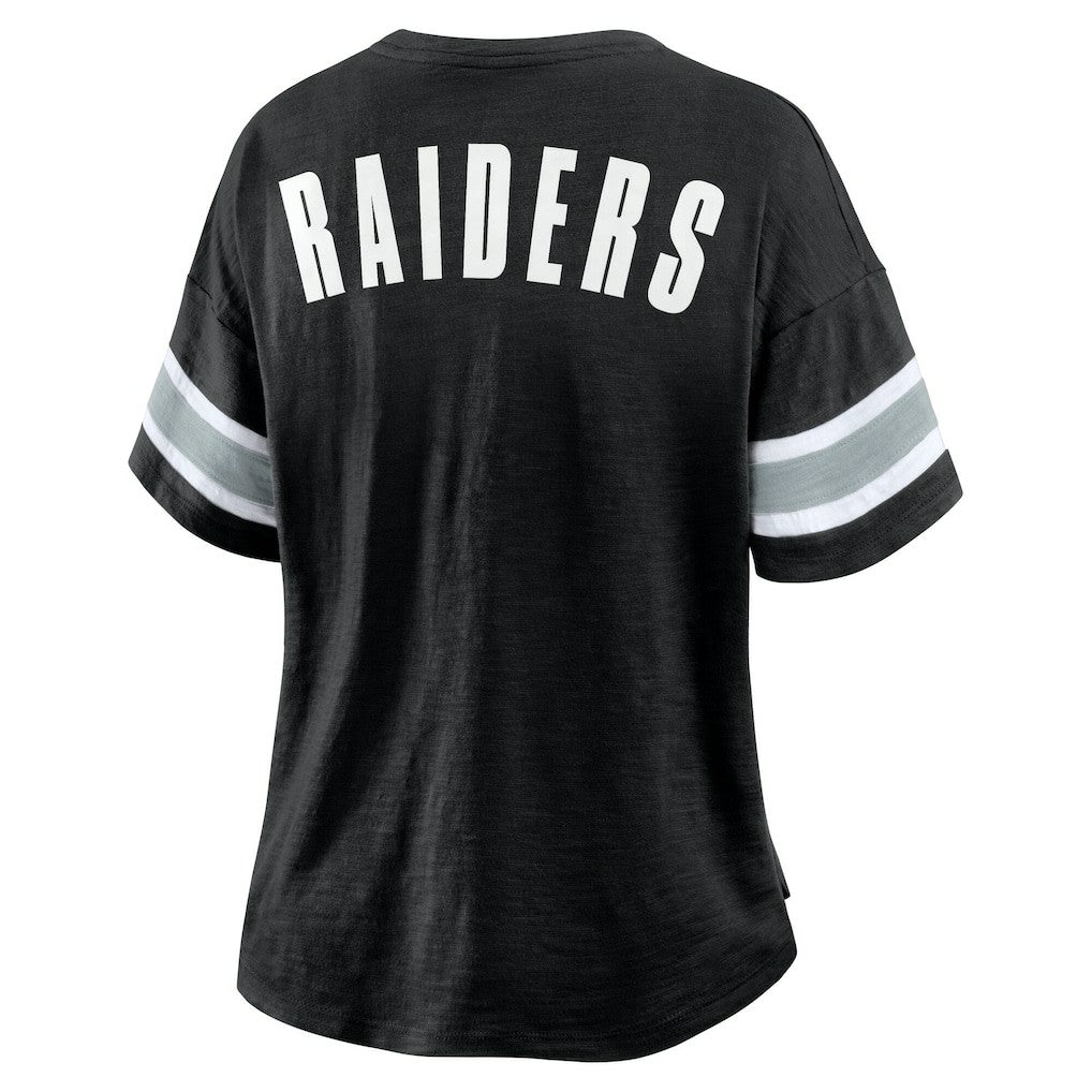 Las Vegas Raiders Women's Redzone Curl Route T-Shirt - Black - Fanatics