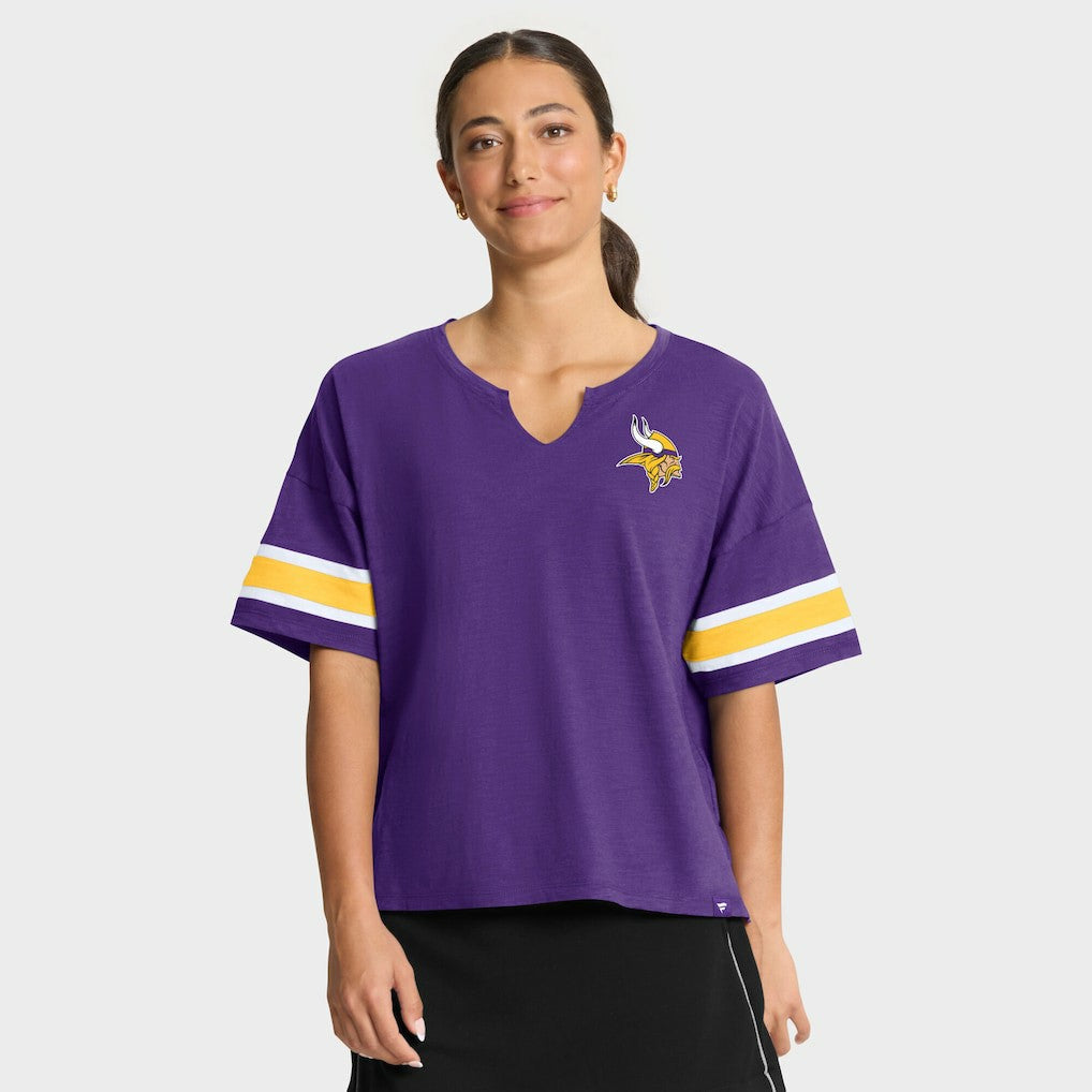 Minnesota Vikings Women's Redzone Curl Route T-Shirt - Purple - Fanatics