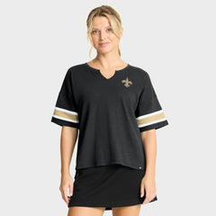 New Orleans Saints Women's Redzone Curl Route T-Shirt - Black - Fanatics