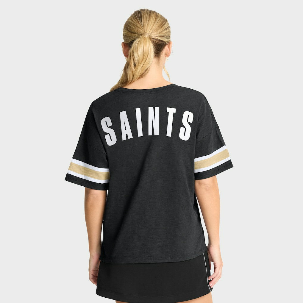 New Orleans Saints Women's Redzone Curl Route T-Shirt - Black - Fanatics