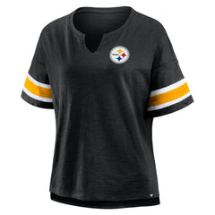 Pittsburgh Steelers Women's Redzone Curl Route T-Shirt - Black - Fanatics