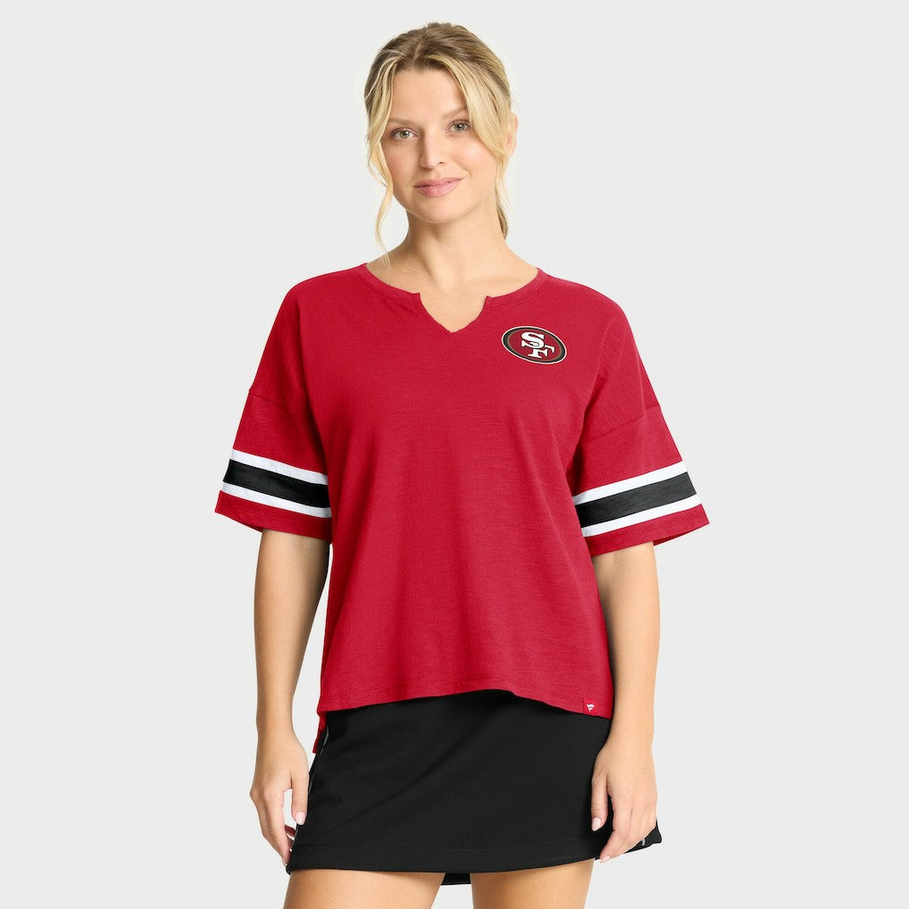 San Francisco 49ers Women's Redzone Curl Route T-Shirt - Scarlet - Fanatics