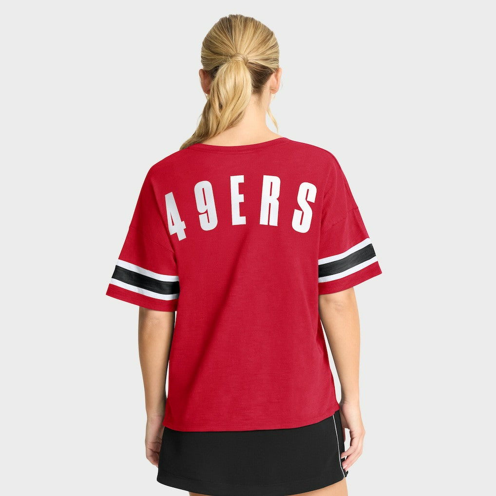 San Francisco 49ers Women's Redzone Curl Route T-Shirt - Scarlet - Fanatics