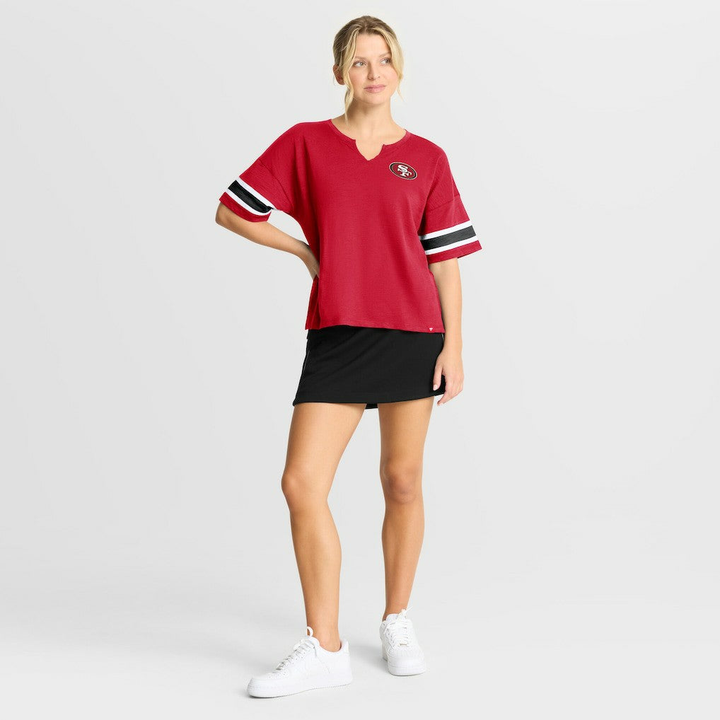 San Francisco 49ers Women's Redzone Curl Route T-Shirt - Scarlet - Fanatics