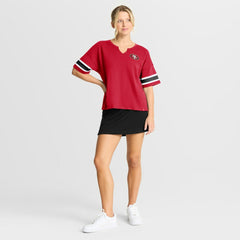 San Francisco 49ers Women's Redzone Curl Route T-Shirt - Scarlet - Fanatics