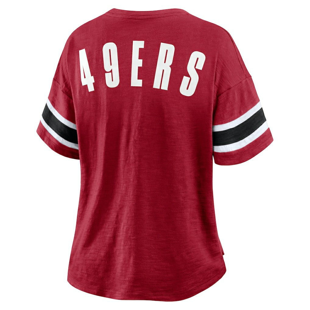 San Francisco 49ers Women's Redzone Curl Route T-Shirt - Scarlet - Fanatics