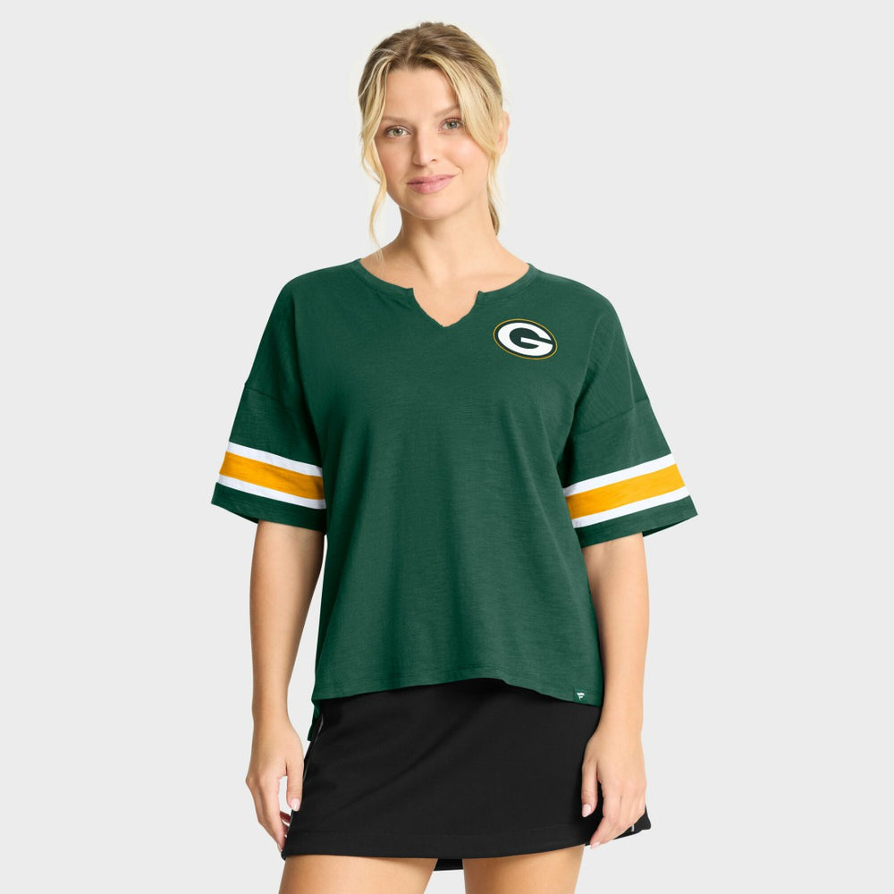 Green Bay Packers Women's Redzone Curl Route T-Shirt - Green - Fanatics