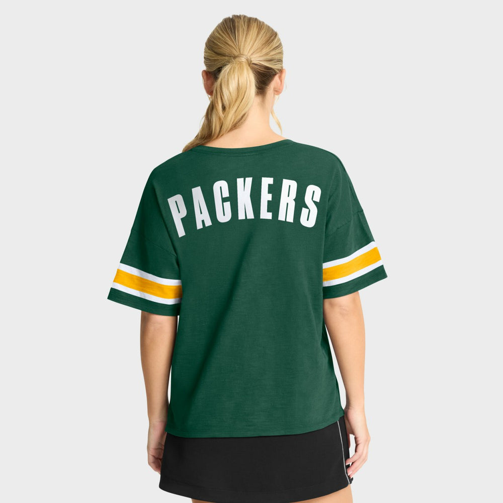 Green Bay Packers Women's Redzone Curl Route T-Shirt - Green - Fanatics