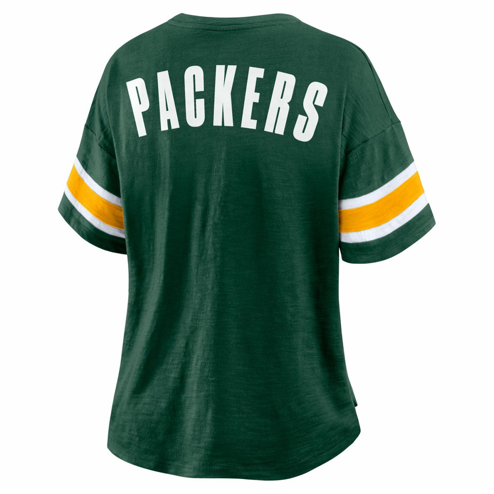 Green Bay Packers Women's Redzone Curl Route T-Shirt - Green - Fanatics