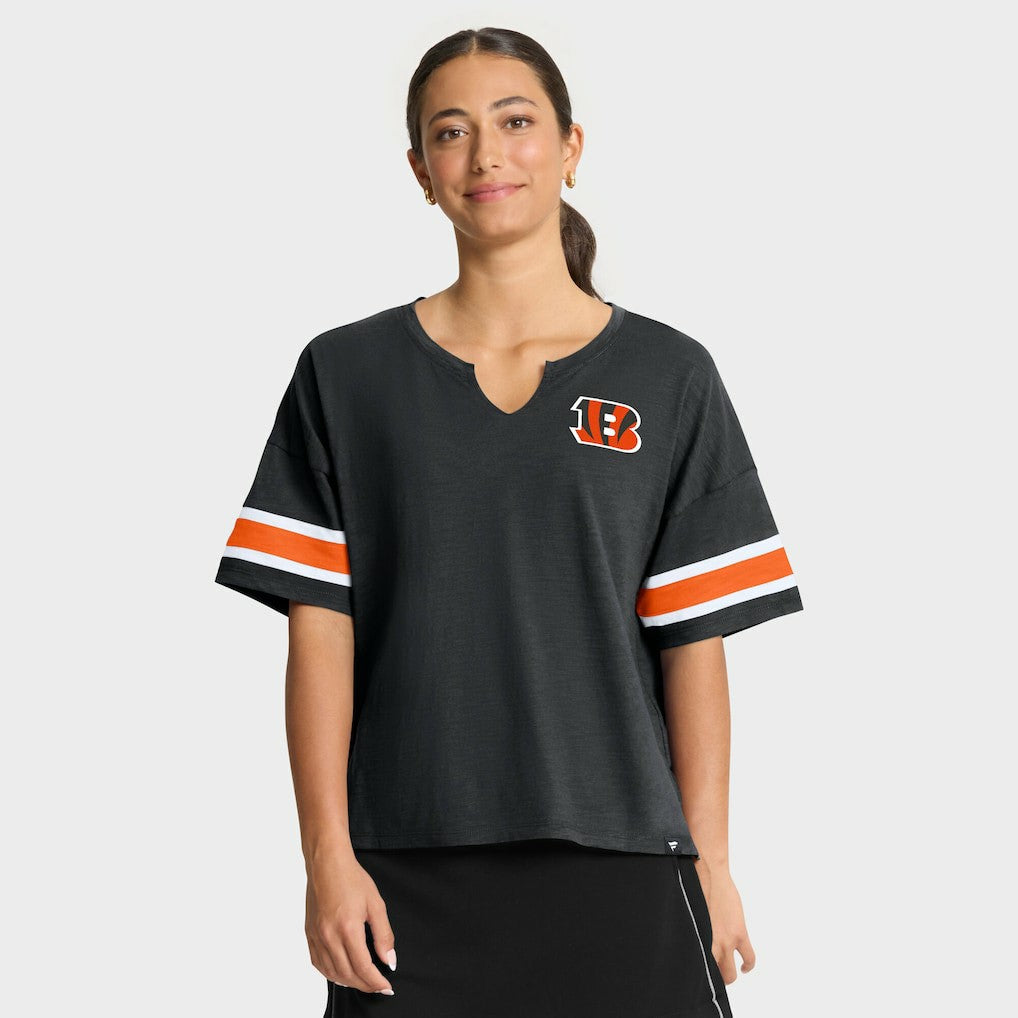Cincinnati Bengals Women's Redzone Curl Route T-Shirt - Black - Fanatics