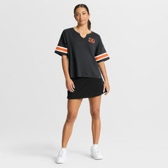 Cincinnati Bengals Women's Redzone Curl Route T-Shirt - Black - Fanatics