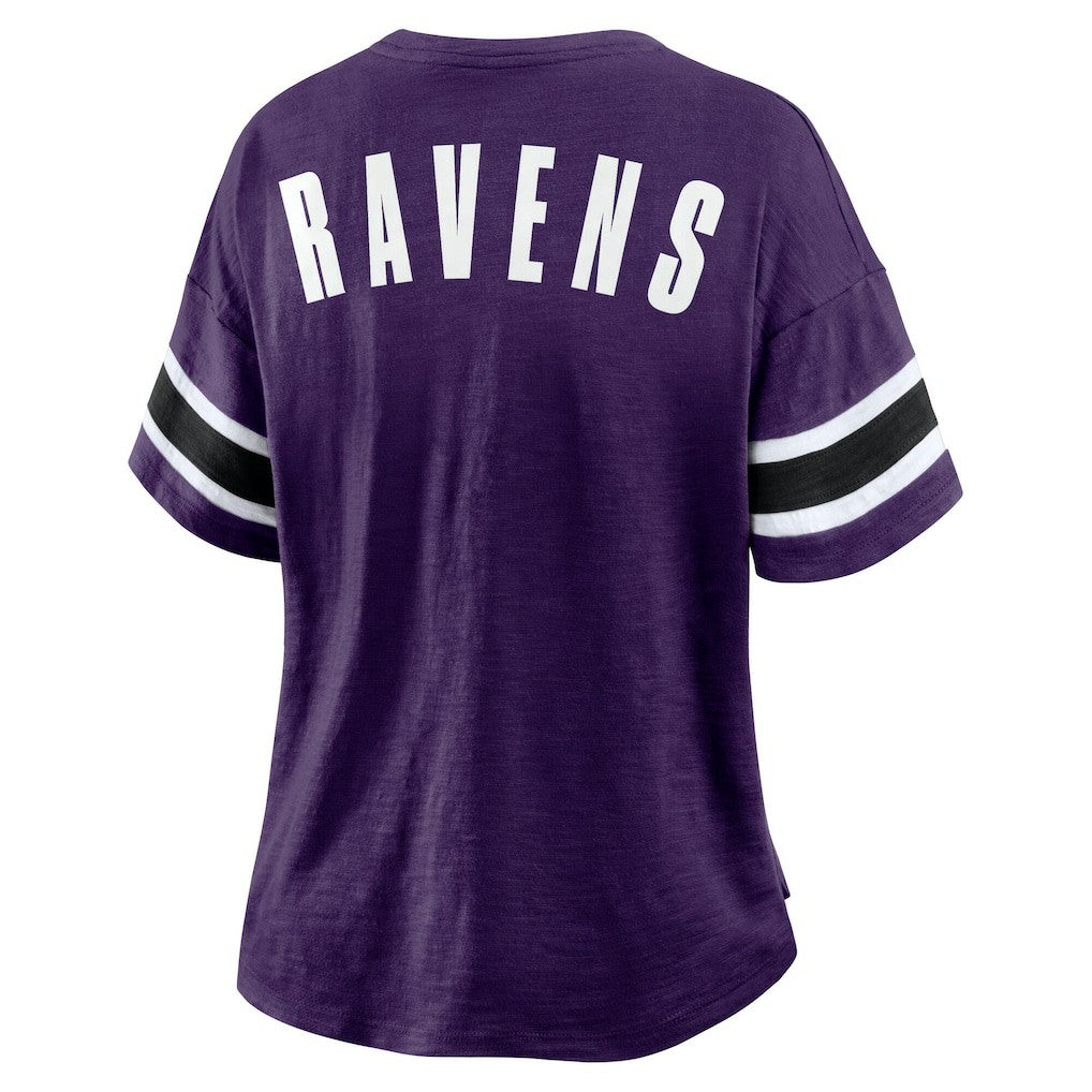 Baltimore Ravens Women's Redzone Curl Route T-Shirt - Purple - Fanatics