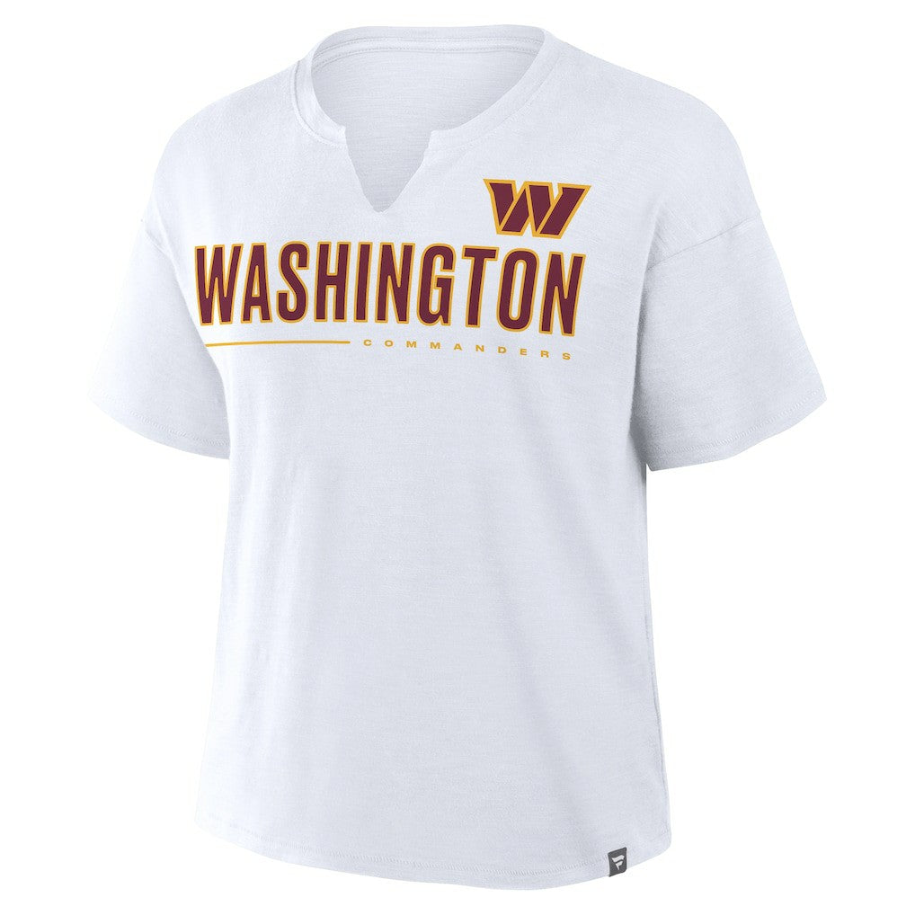 Washington Commanders Women's Redzone Slub Boxy T-Shirt - White - Fanatics