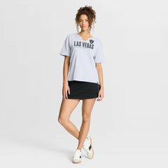 Las Vegas Raiders Women's Redzone Slub Boxy T-Shirt - White - Fanatics