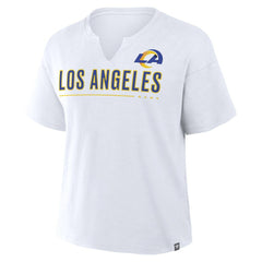 Los Angeles Rams Women's Redzone Slub Boxy T-Shirt - White - Fanatics