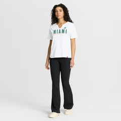 Miami Dolphins Women's Redzone Slub Boxy T-Shirt - White - Fanatics