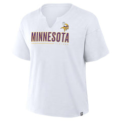 Minnesota Vikings Women's Redzone Slub Boxy T-Shirt - White - Fanatics