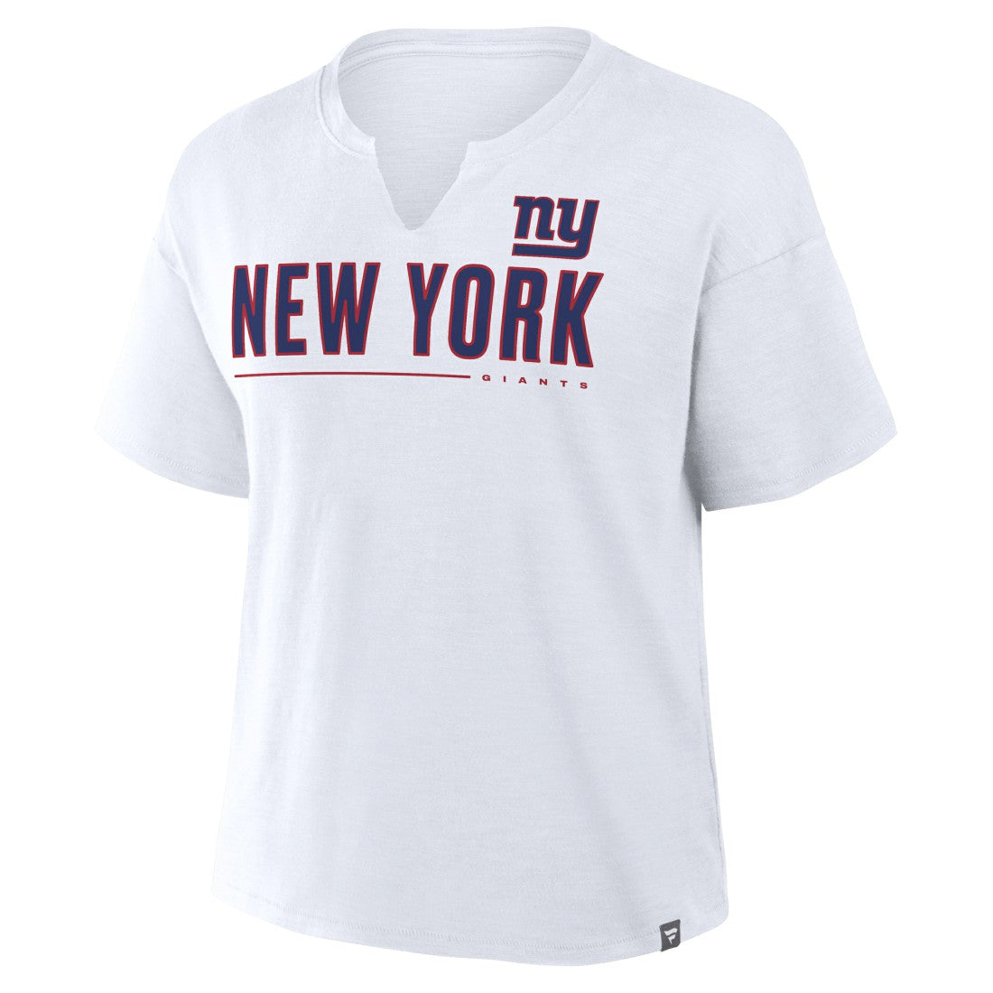 New York Giants Women's Redzone Slub Boxy T-Shirt - White - Fanatics