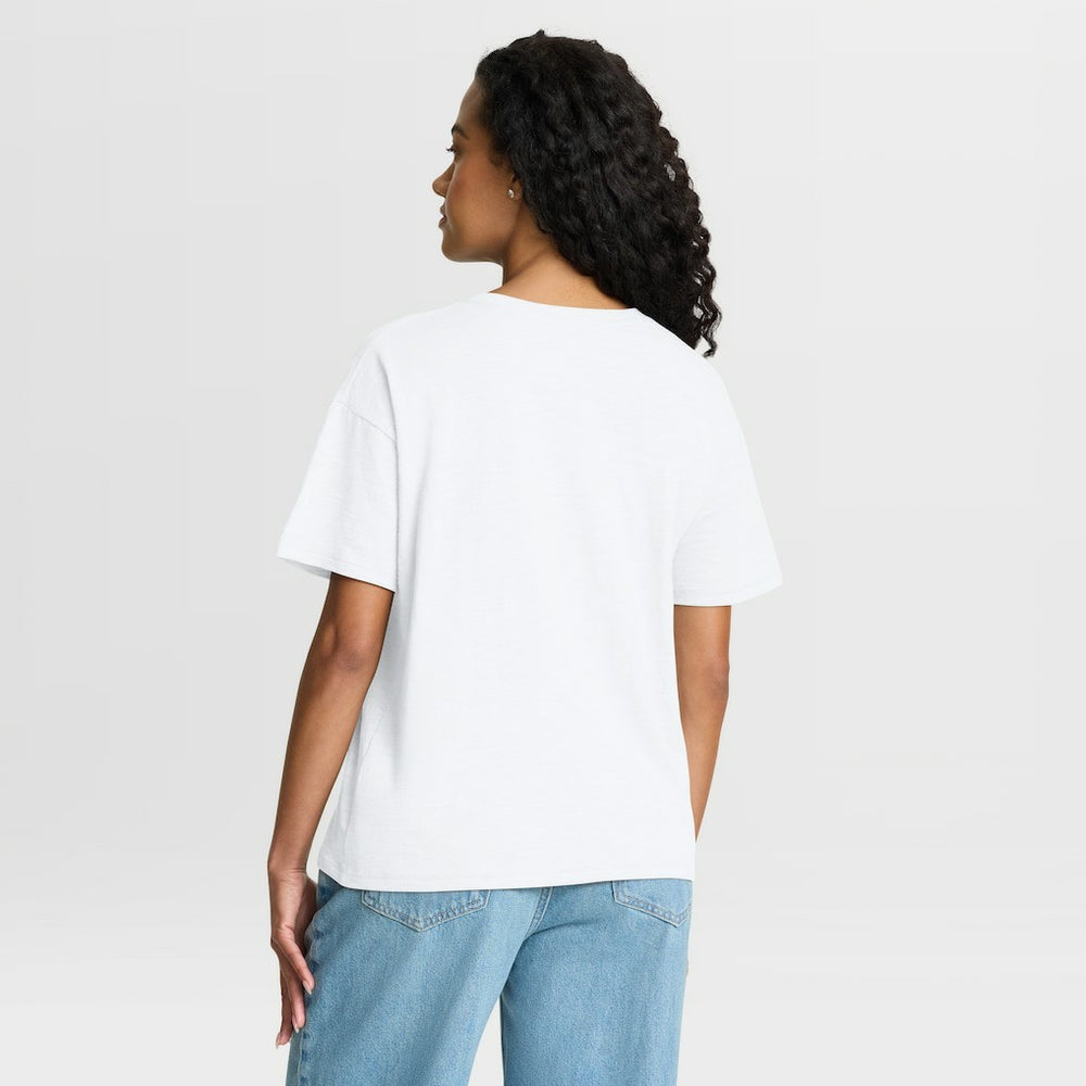 Philadelphia Eagles Women's Redzone Slub Boxy T-Shirt - White - Fanatics