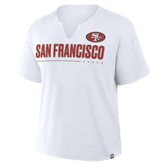 San Francisco 49ers Women's Redzone Slub Boxy T-Shirt - White - Fanatics