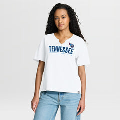 Tennessee Titans Women's Redzone Slub Boxy T-Shirt - White - Fanatics