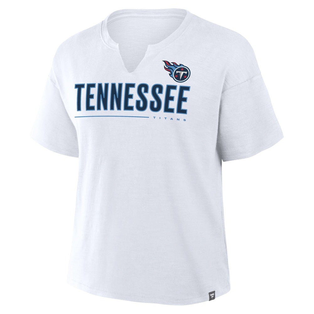 Tennessee Titans Women's Redzone Slub Boxy T-Shirt - White - Fanatics