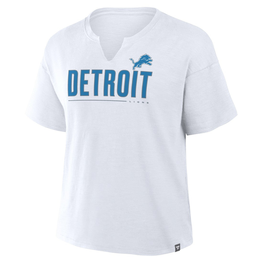 Detroit Lions Women's Redzone Slub Boxy T-Shirt - White - Fanatics