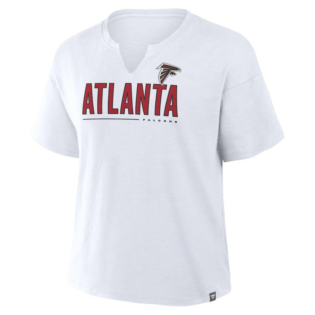 Atlanta Falcons Women's Redzone Slub Boxy T-Shirt - White - Fanatics
